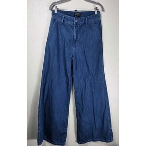 Banana Republic Factory Wide-Leg High-Rise Light Wash Denim Jeans Size 27/4